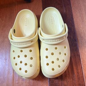 Yellow Platform Crocs - Used once